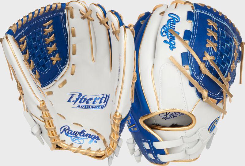 rawlings Liberty Advanced Color Series 12.5 in Fastpitch Glove White/Royal rawlings Liberty Advanced Color Series 12.5 in Fastpitch Glove White/Royal