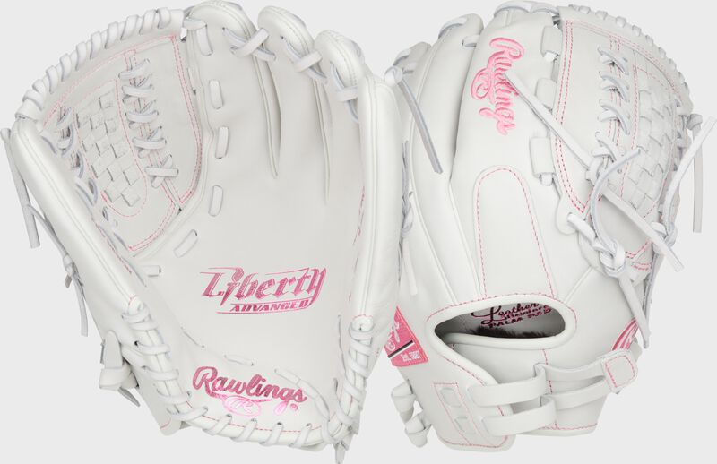 rawlings Liberty Advanced Color Series 12.5 in Fastpitch Glove White/Pink rawlings Liberty Advanced Color Series 12.5 in Fastpitch Glove White/Pink