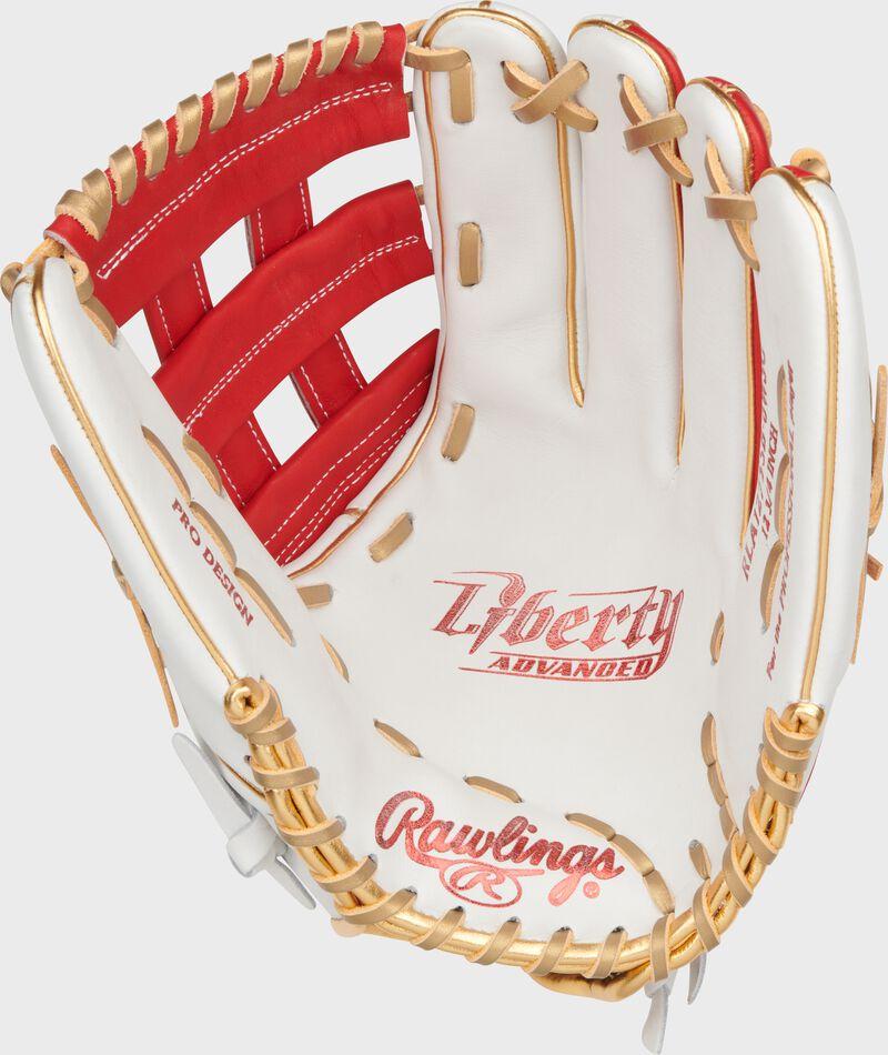 Rawlings Liberty Advanced Color Series 12.75 In Outfield Glove White/Scarlet