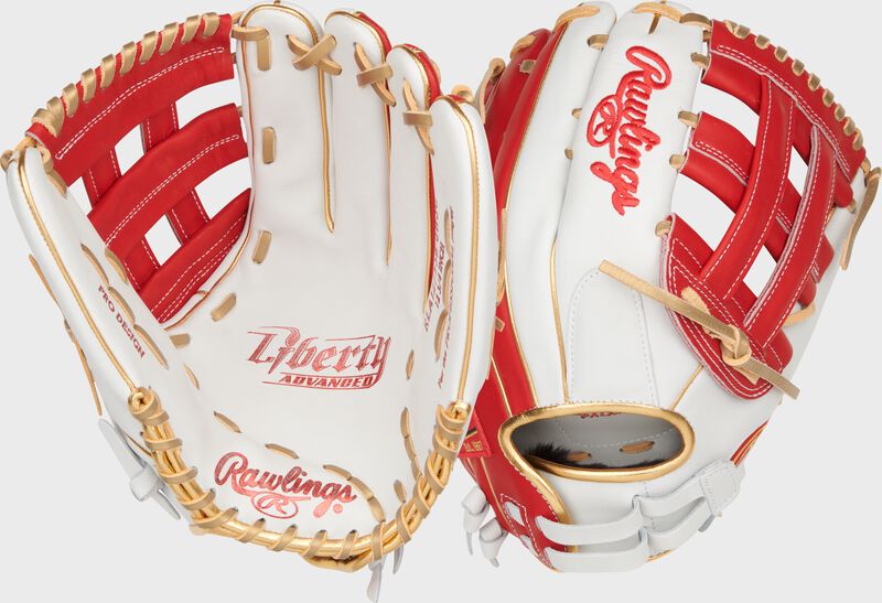 rawlings Liberty Advanced Color Series 12.75 in Outfield Glove White/Scarlet
