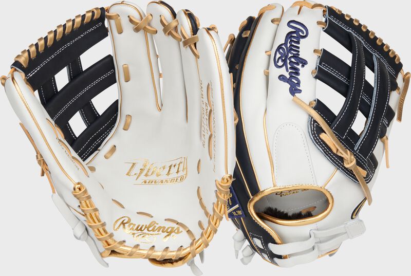 rawlings Liberty Advanced Color Series 12.75 in Outfield Glove White/Navy rawlings Liberty Advanced Color Series 12.75 in Outfield Glove White/Navy