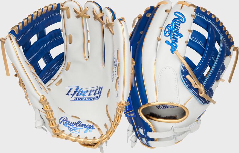 rawlings Liberty Advanced Color Series 12.75 in Outfield Glove White/Royal rawlings Liberty Advanced Color Series 12.75 in Outfield Glove White/Royal