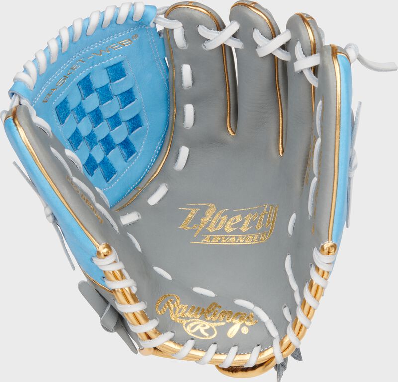 Rawlings Liberty Advanced Color Series 12 In Fastpitch Glove Gray/Columbia Blue