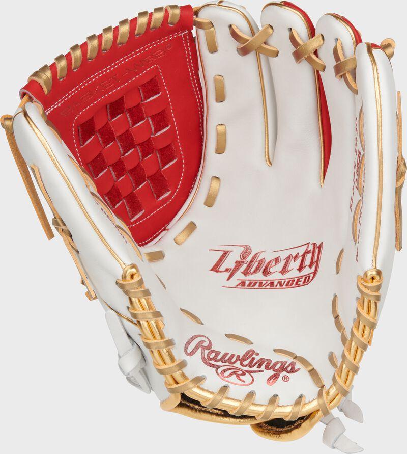 Rawlings Liberty Advanced Color Series 12 In Fastpitch Glove White/Scarlet