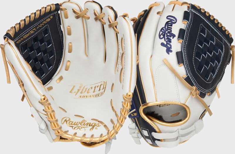 rawlings Liberty Advanced Color Series 12 in Fastpitch Glove White/Navy rawlings Liberty Advanced Color Series 12 in Fastpitch Glove White/Navy