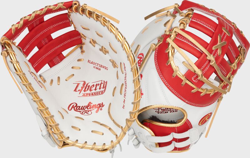 rawlings Liberty Advanced Color Series 13 in 1st Base Mitt White/Scarlet