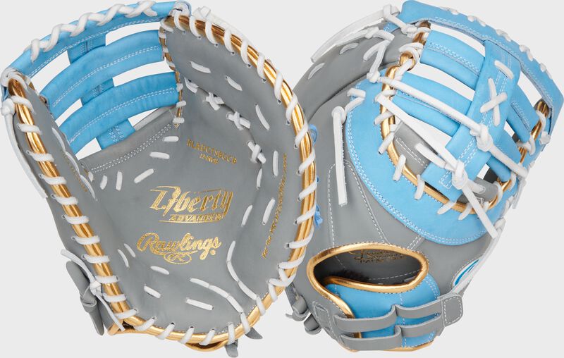 rawlings Liberty Advanced Color Series 13 in 1st Base Mitt Gray/Columbia Blue