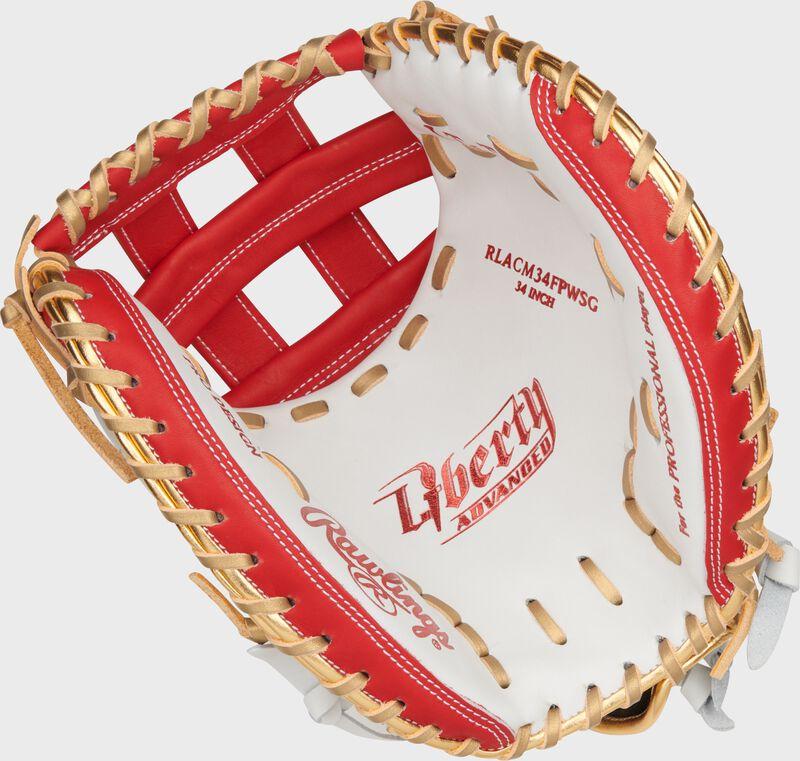 Rawlings Liberty Advanced Color Series 34 In Catcher's Mitt White/Scarlet