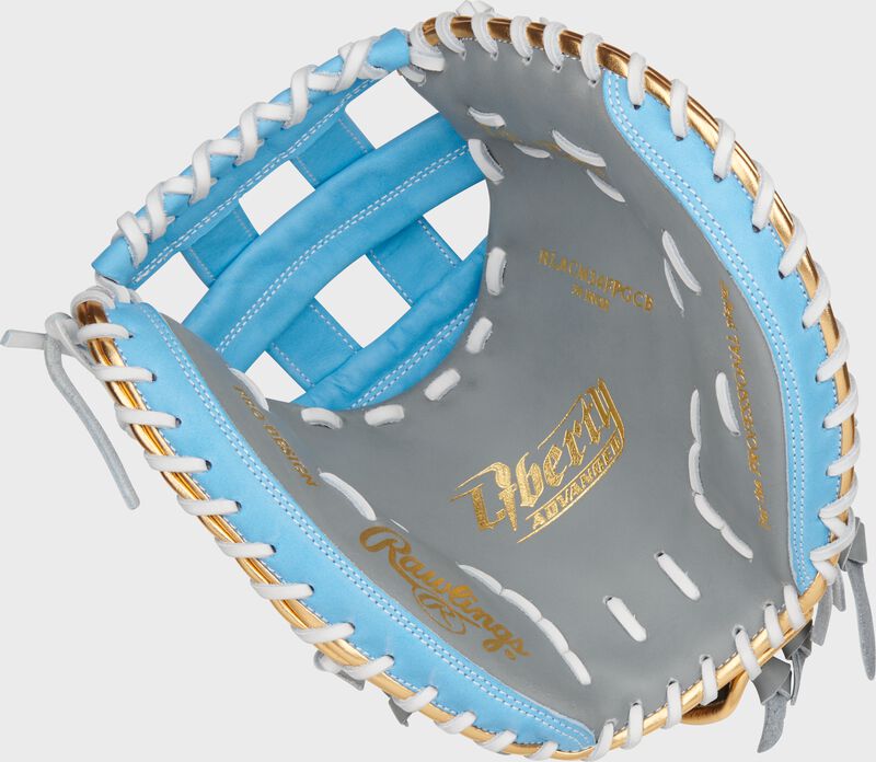 Rawlings Liberty Advanced Color Series 34 In Catcher's Mitt Gray/Columbia Blue