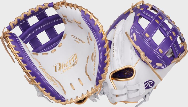 rawlings Liberty Advanced Color Series 34 in Catcher's Mitt White/Purple