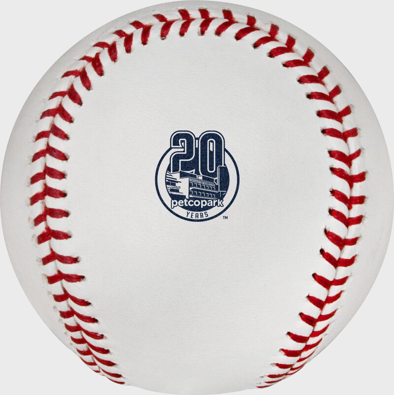 Rawlings MLB 2024 San Diego Padres Petco Park 20th Anniversary Baseball 1 Ball In A Display Cube RSGEA-ROMLBSD20-R