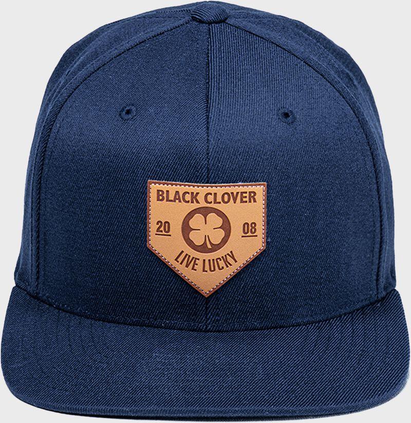 rawlings Rawlings Black Clover Leather Patch Flat Bill Hat