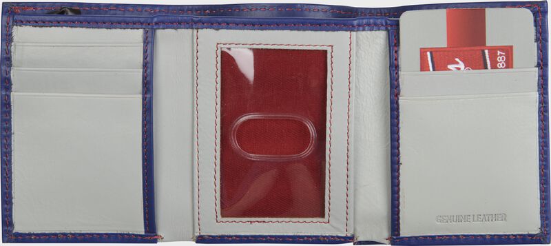 Rawlings Rawlings "Pop" Baseball Stitch Tri-Fold Leather Wallet