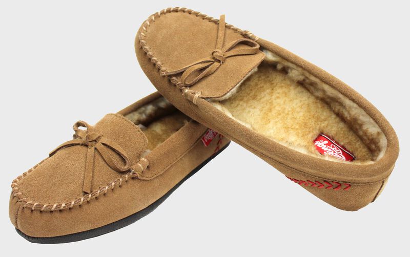 rawlings Women's Baseball Stitch Moccasin Slides