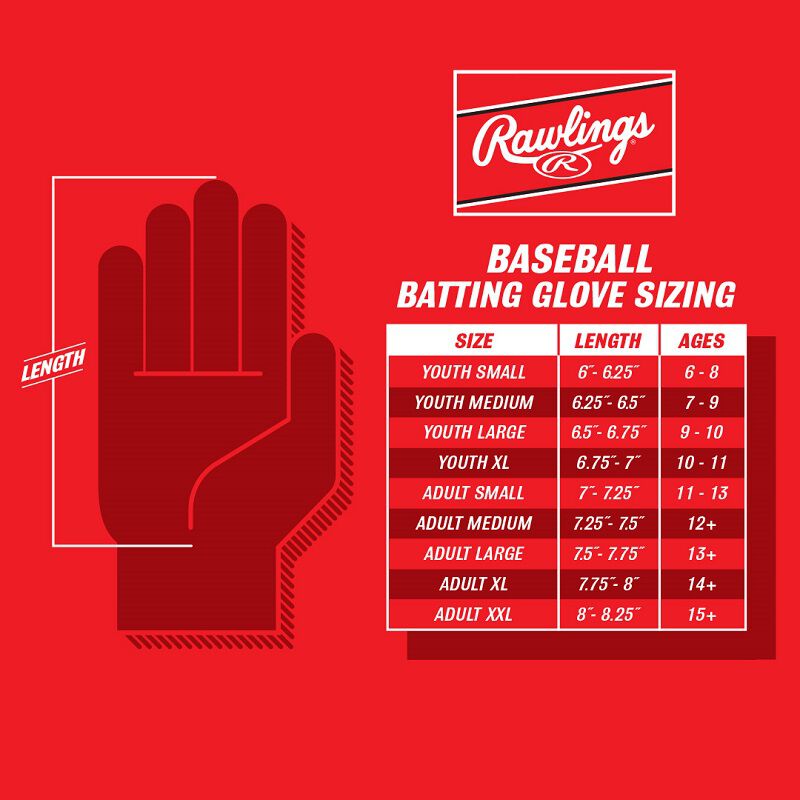 Rawlings Rawlings Workhorse Batting Gloves Adult & Youth Sizes