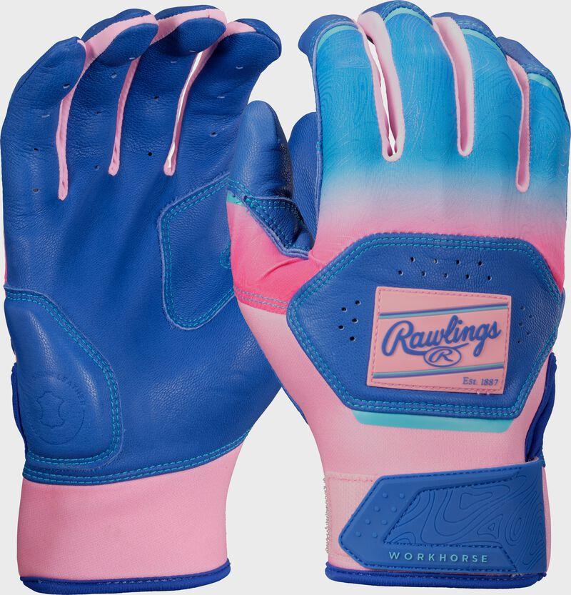 rawlings Rawlings Workhorse Royal/Pink Adult Fun Burst Batting Gloves