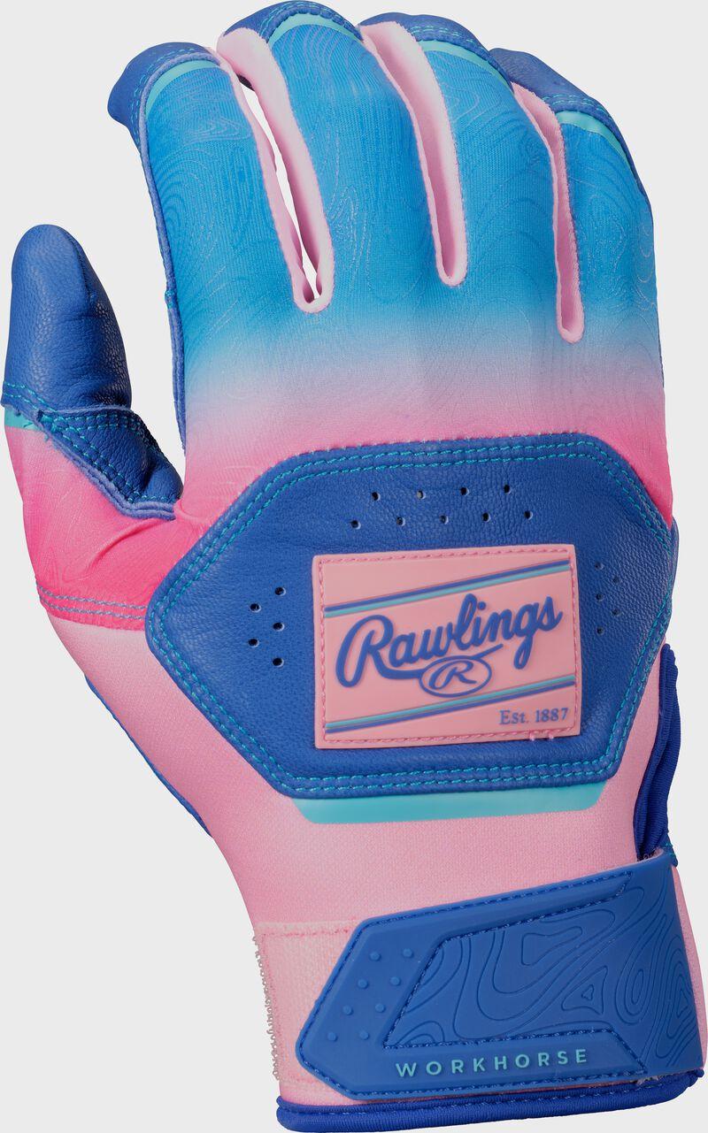 Rawlings Rawlings Workhorse Royal/Pink Youth Fun Burst Batting Gloves
