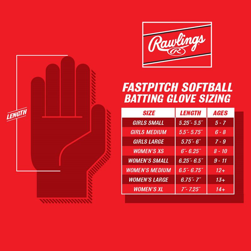 Rawlings Women's Workhorse OKC Fastpitch Batting Gloves