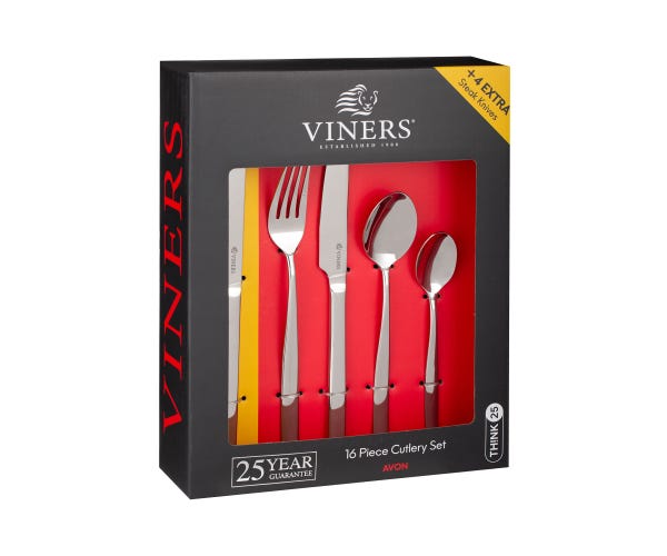 Rayware Avon 18/0 16 Pce Cutlery Set + 4 Steak Knives