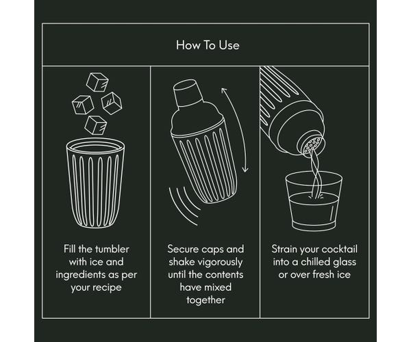 Rayware Barware 280ml Glass Cocktail Shaker Giftbox