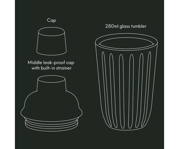 rayware Barware 280ml Glass Cocktail Shaker Giftbox