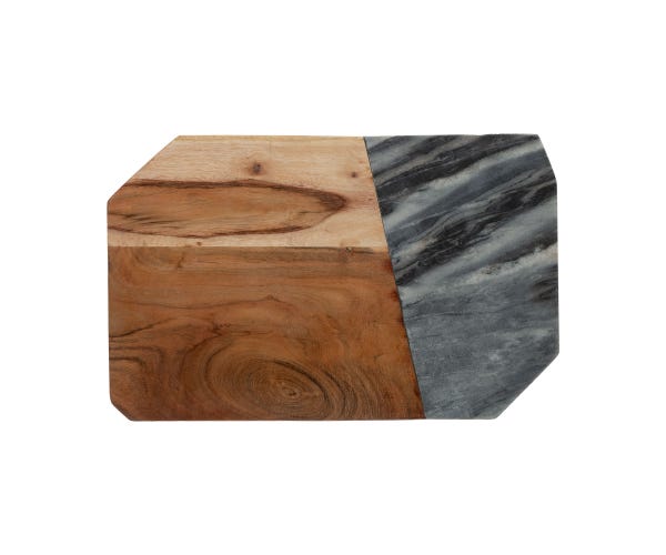 rayware Elements Dark Marble/Acacia Rectangular Board
