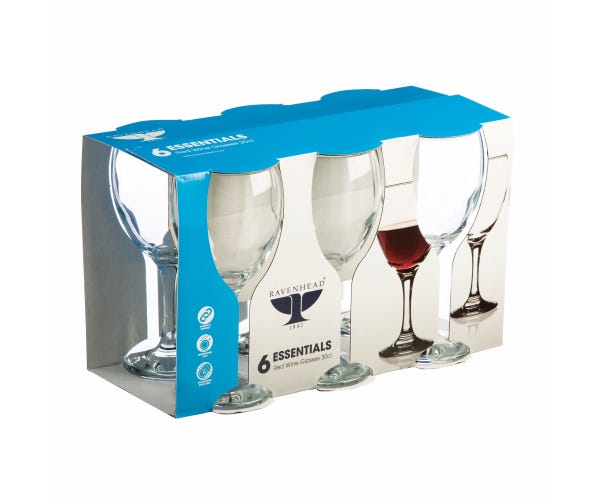 Rayware Essentials Sleeve Of 6 Red Wine Glasses 30cl