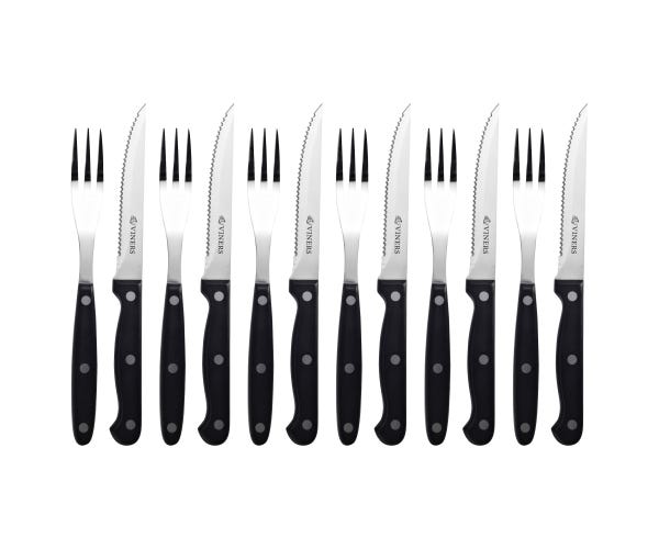 Rayware Everyday 12pce Steak Knife & Fork Set Giftbox