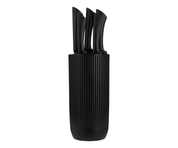 rayware Everyday Black Ripple 5pc Knife Block Giftbox