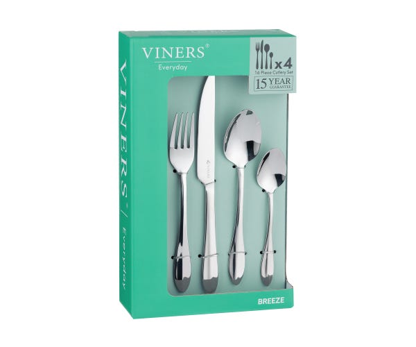 rayware Everyday Breeze 18/0 16 Pce Cutlery Set Gbox