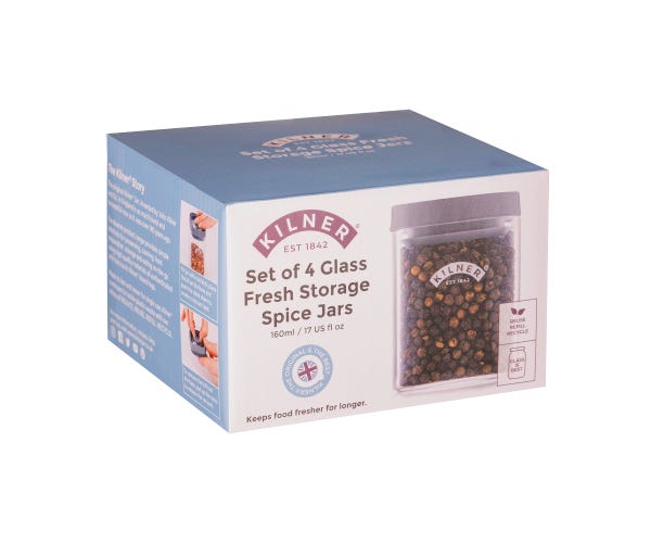 Rayware Fresh Storage 4pce Spice Jar Set 0.16 Litre
