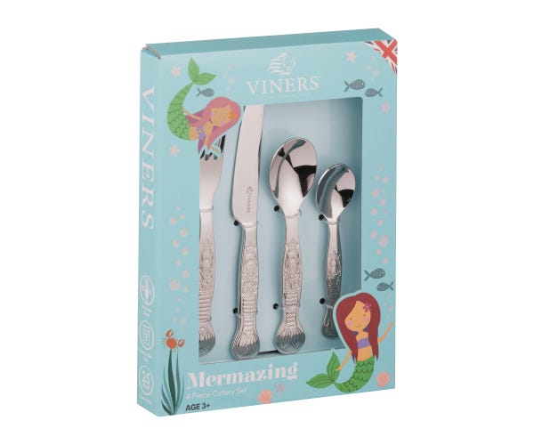 Rayware Mermazing 4 Pc Kids Cutlery Set Of 6 In Cdu