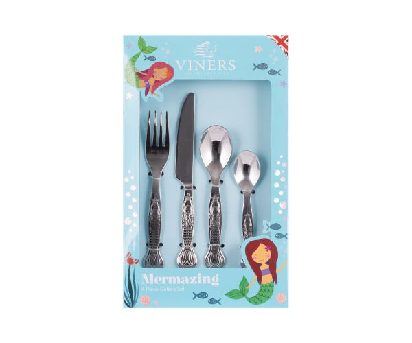 Rayware Mermazing 4 Pc Kids Cutlery Set Of 6 In Cdu