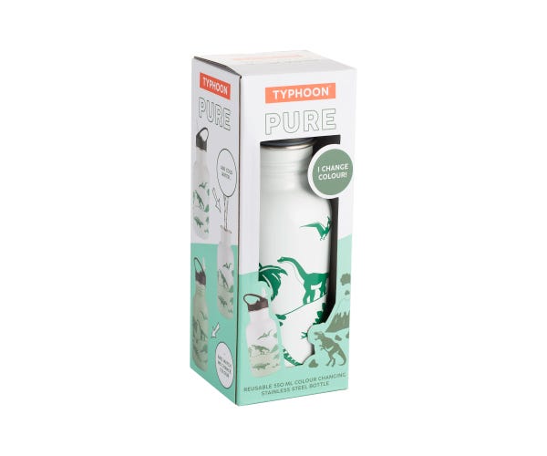 Rayware Pure Kids Colour Change Dinosaur Bottle 550ml