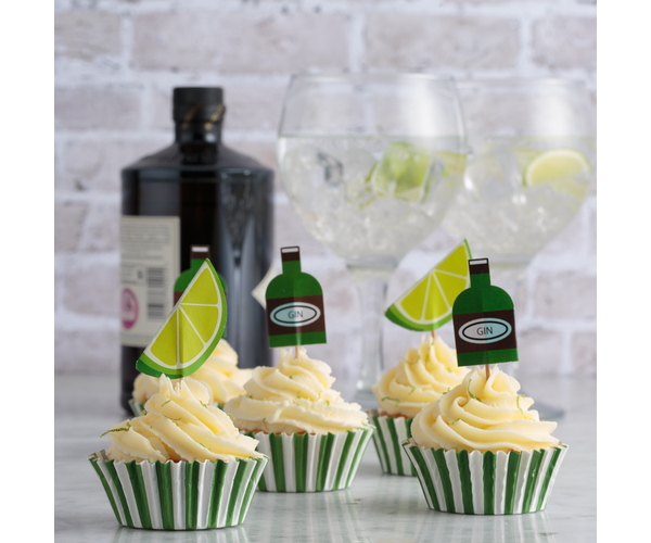 Rayware 48 Gin & Tonic Cupcake Case & Toppers
