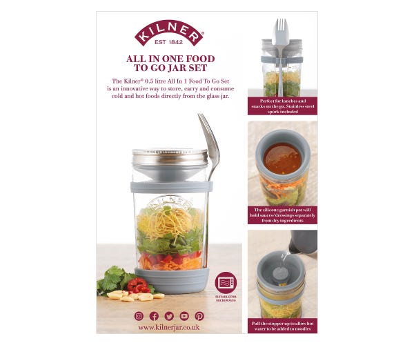 rayware All In 1 Food To Go Jar Set A4 Strut Card