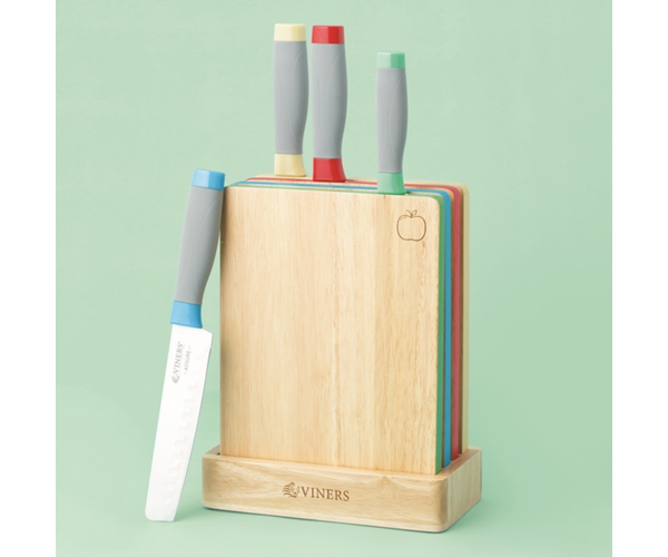 Rayware Assure Colour Code Knife Block & Board Set