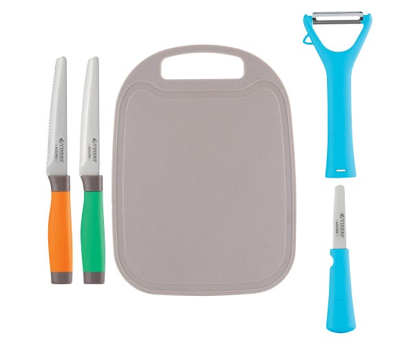 rayware Assure Colour Code Knife Peeler & Board Set
