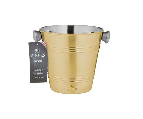 Rayware Barware 1l Gold Single Wall Ice Bucket