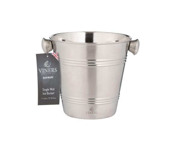 Rayware Barware 1l Silver Single Wall Ice Bucket