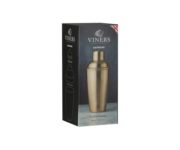 Rayware Barware 500ml Gold Cocktail Shaker Giftbox
