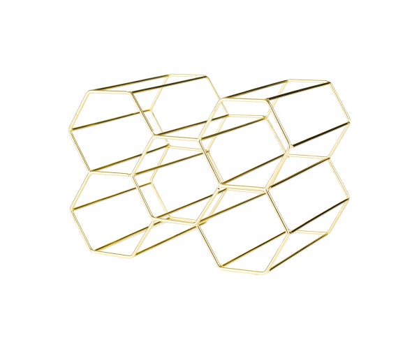 Rayware Barware Gold Bottle Rack