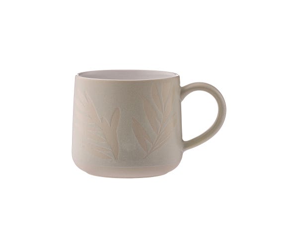 rayware Botanical Olive Leaf Grey Mug