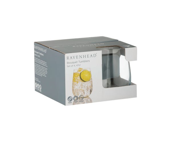 Rayware Bouquet Set Of 4 Tumblers 47cl