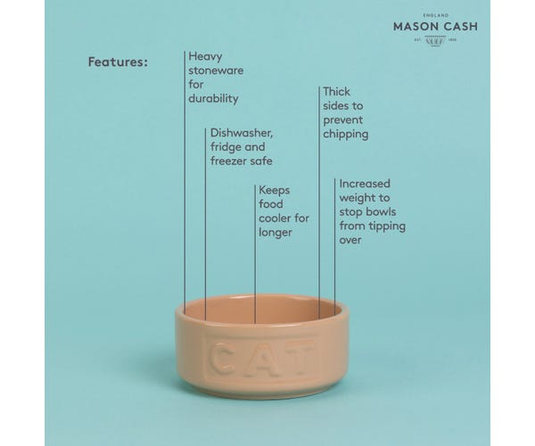 Rayware Cane Lettered Cat Bowl 13cm