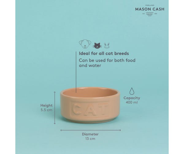 Rayware Cane Lettered Cat Bowl 13cm