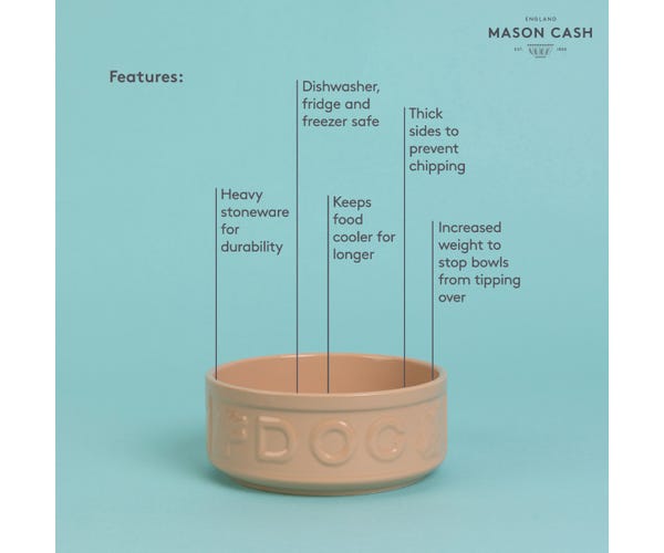 Rayware Cane Lettered Dog Bowl 15cm