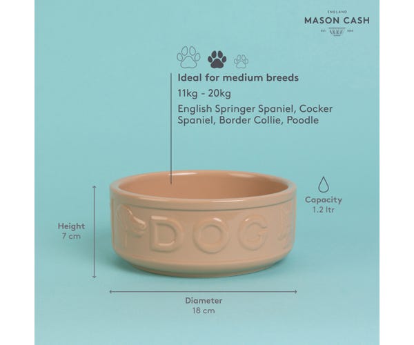 Rayware Cane Lettered Dog Bowl 18cm