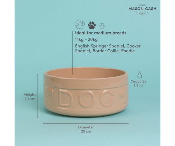 Rayware Cane Lettered Dog Bowl 20cm