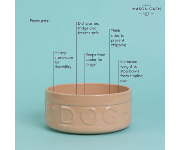 Rayware Cane Lettered Dog Bowl 20cm